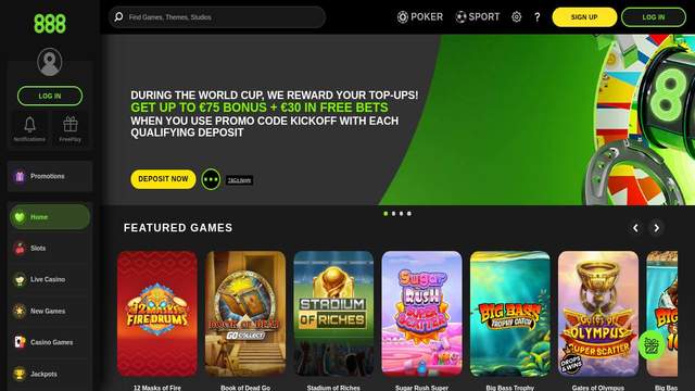 888Casino casino screenshot
